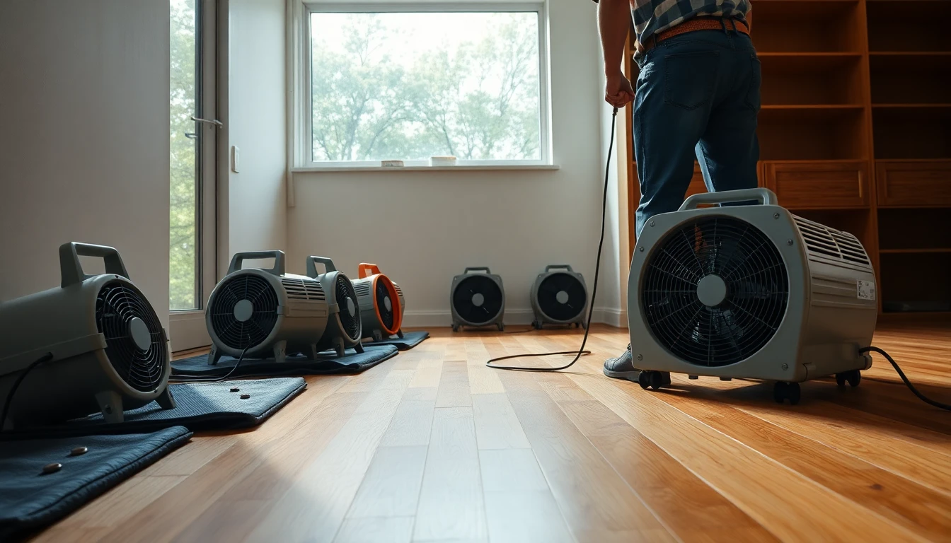 Hardwood Floor Drying