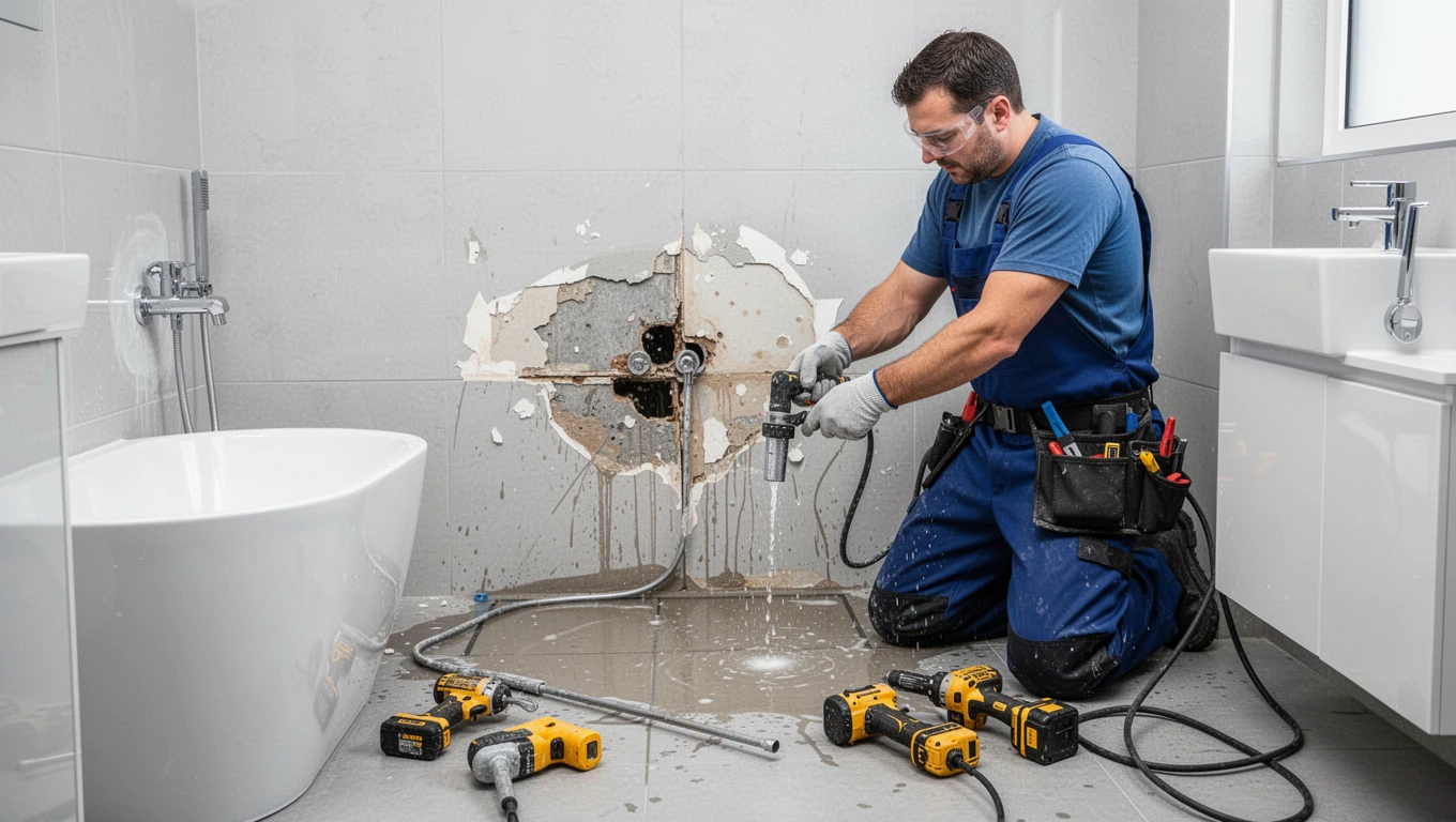 Bathroom Water Damage Repair